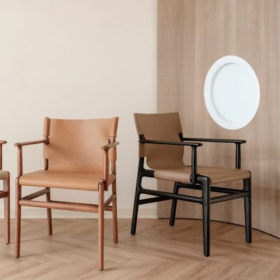 Ghế Ăn Gỗ Kết Hợp Da Yên Ngựa