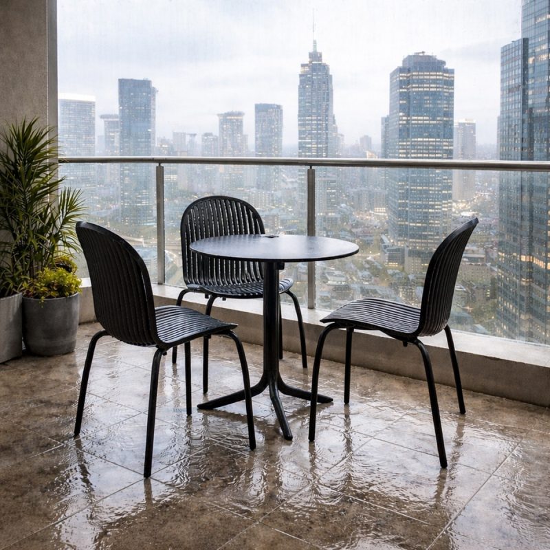 Bàn ghế chung cư ngoài trời tại Thủ Đức