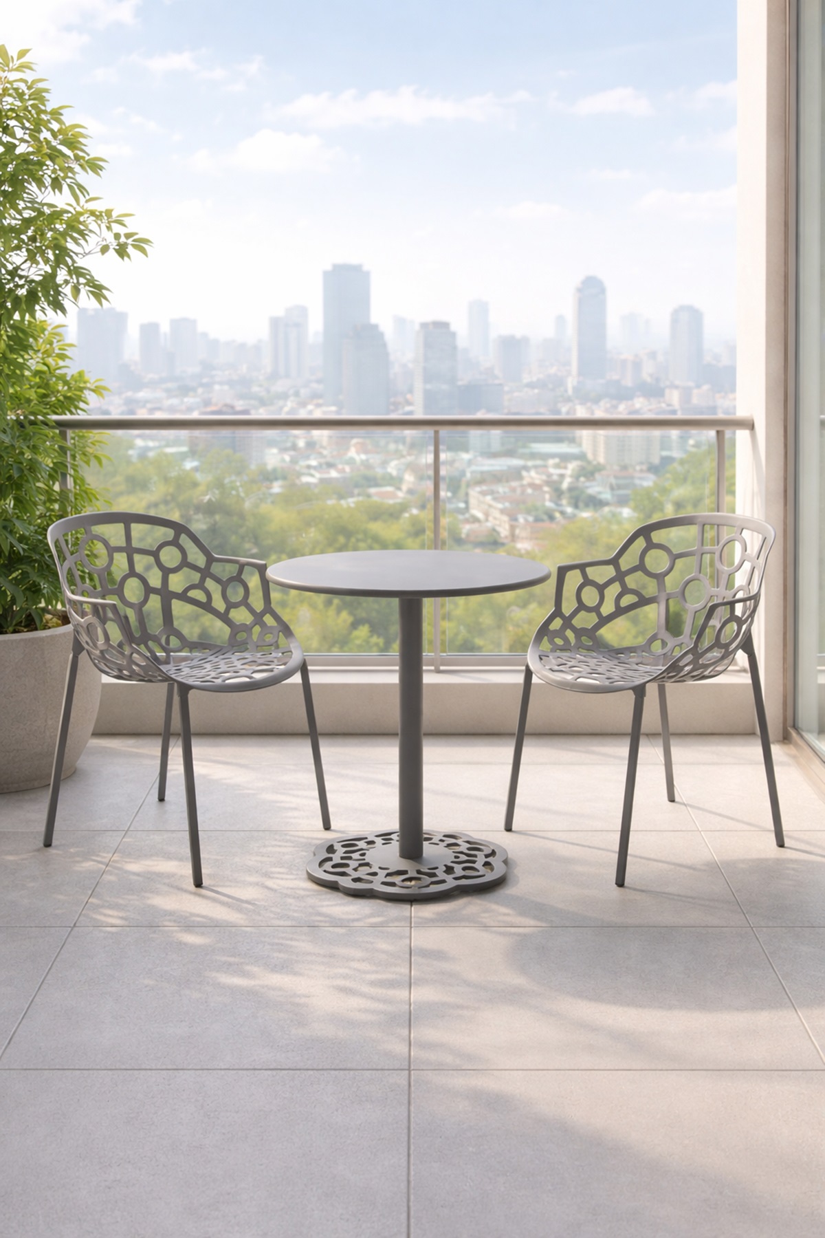 Bàn ghế nhôm ban công chung cư