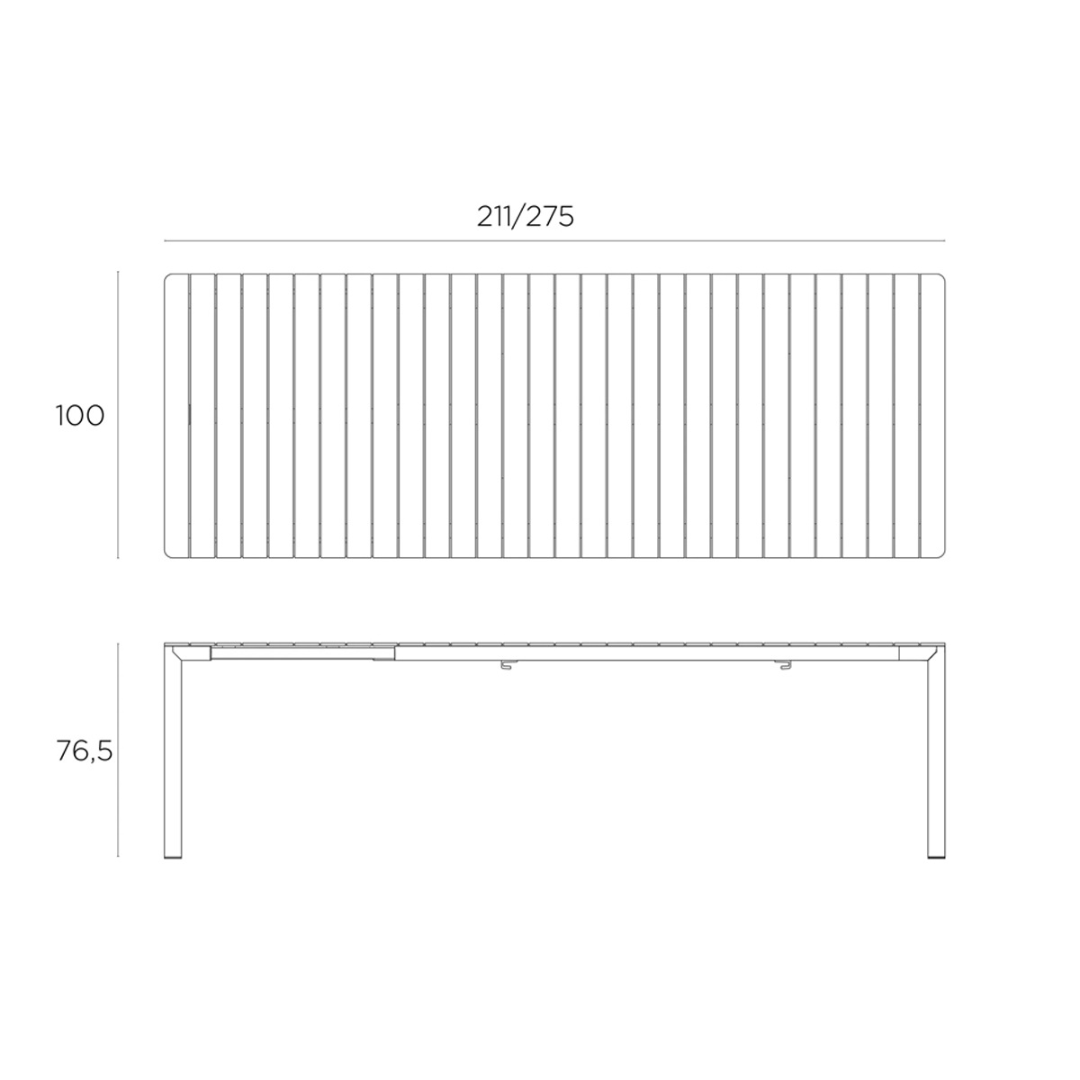 Bàn Sân Vườn Kéo Dài Ngoài Trời