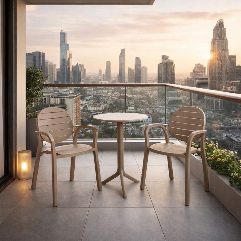Bộ bàn ghế ban công chung cư hiện đại