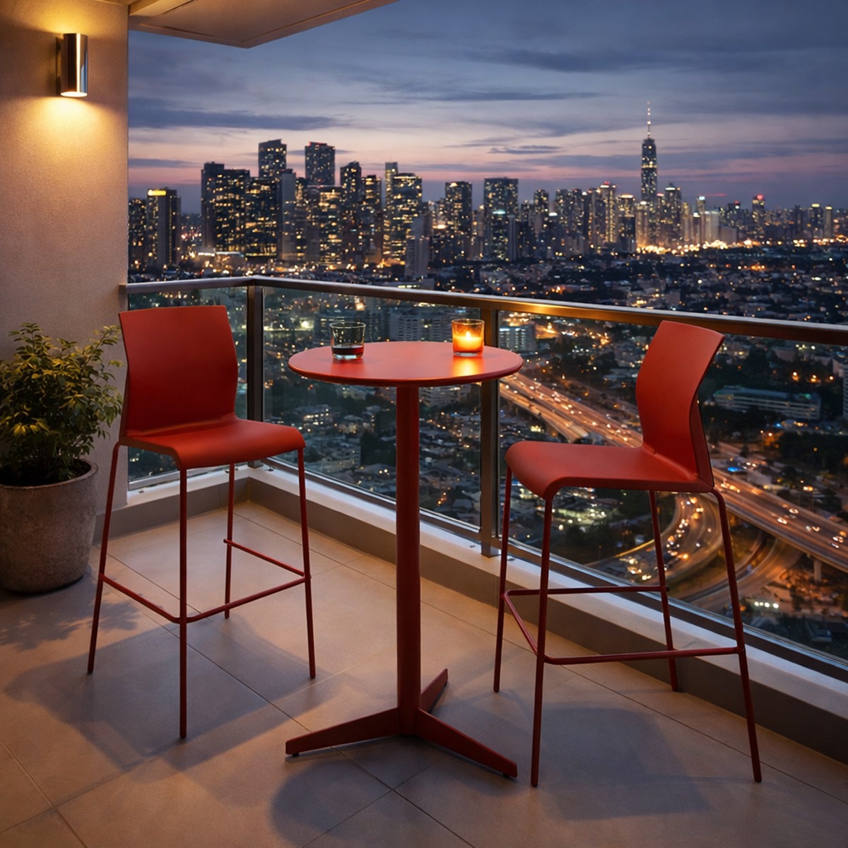 Bộ bàn ghế bar cao cho chung cư