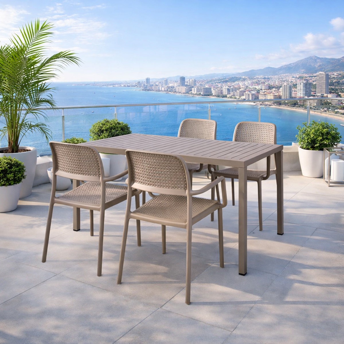 Bộ Bàn Ghế Sân Thượng Ngoài Trời ND-CB063