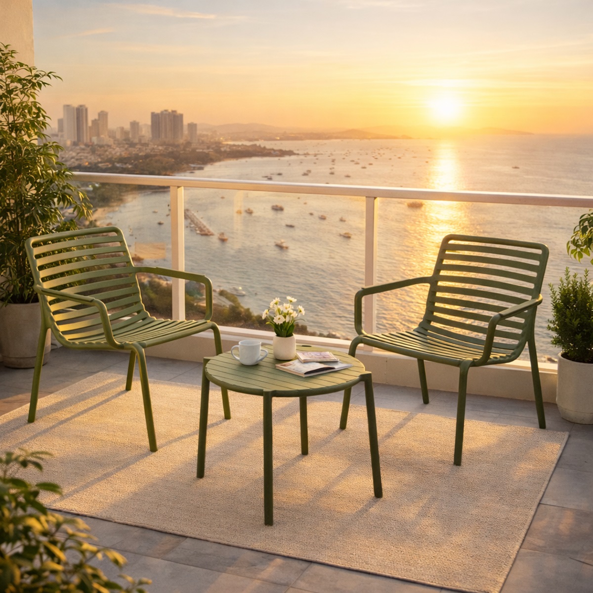 Bộ Bàn Ghế Thư Giãn Ban Công ND-CB047