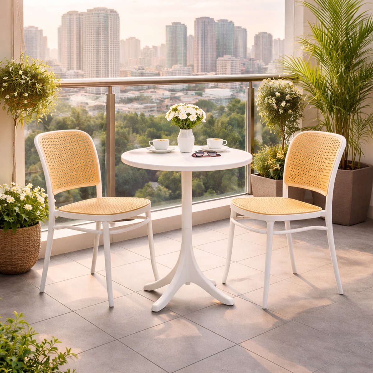 Bộ bàn tròn hai ghế ban công