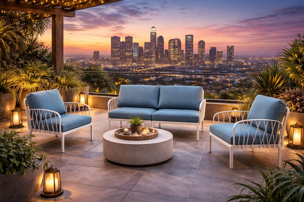 Bộ sofa sân thượng ngoài trời cao cấp