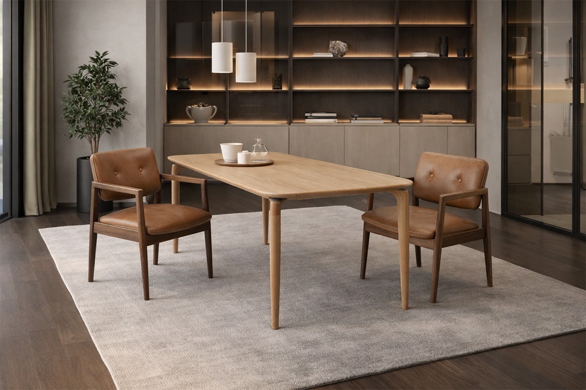 Ghế ăn gỗ bọc da cao cấp