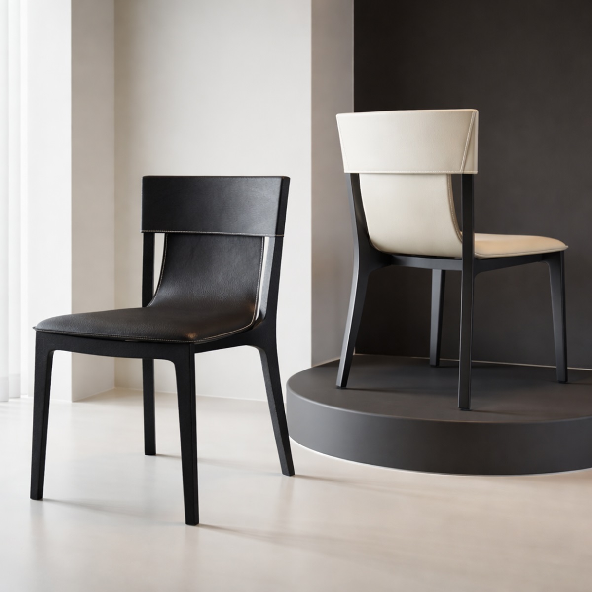 Ghế Bàn Ăn Gỗ Da Isadora Chair WF-WC4324
