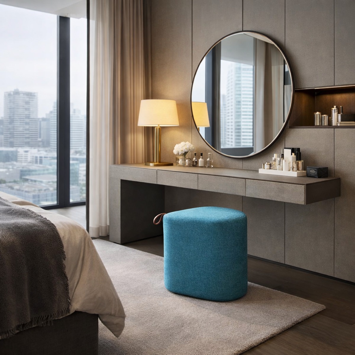 ghế đôn bàn trang điểm nhỏ gọn