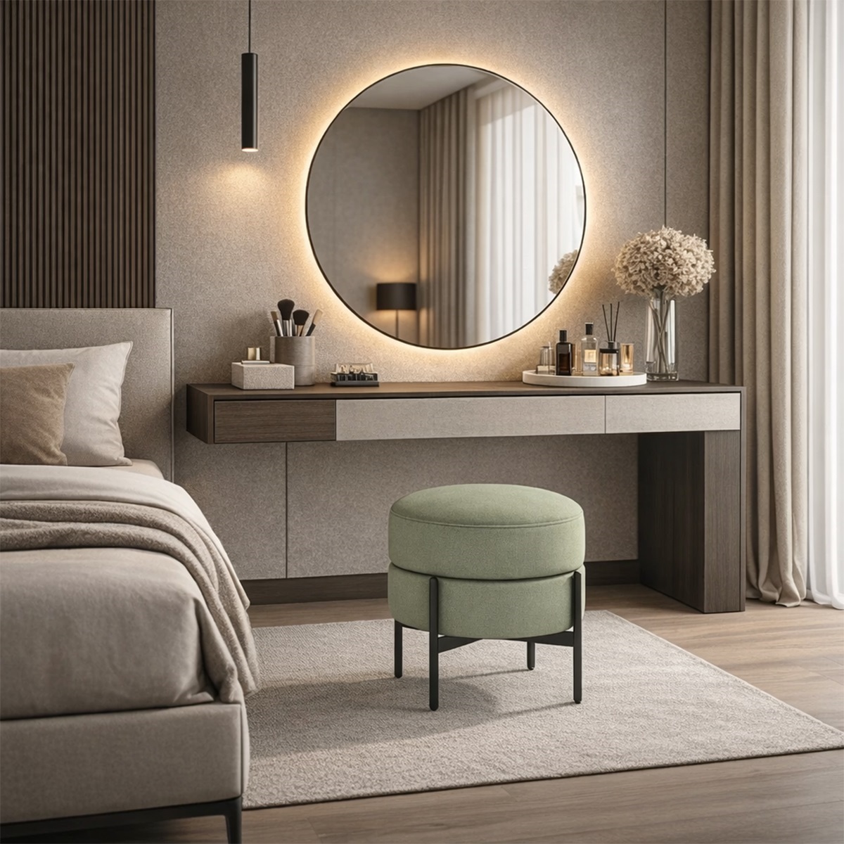 Ghế đôn bàn trang điểm hiện đại