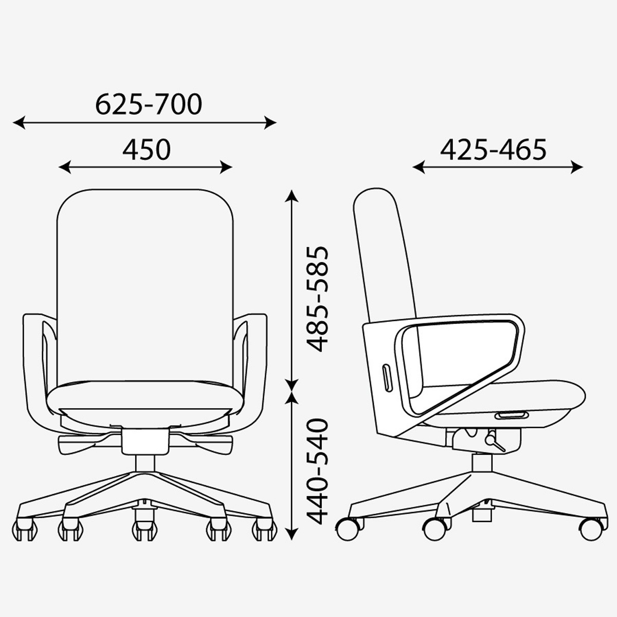 Ghế Xoay Văn Phòng Cao Cấp RPB-WC4255