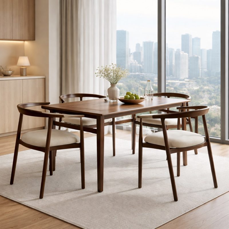 Bàn Ghế Ăn Gỗ Hiện Đại Sang Trọng