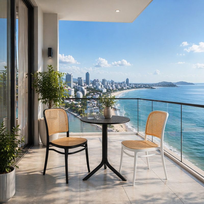 Bàn ghế ban công nhựa giả mây