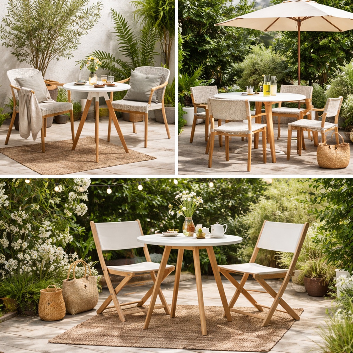 Bàn ghế cafe ngoài trời phong cách Scandinavian