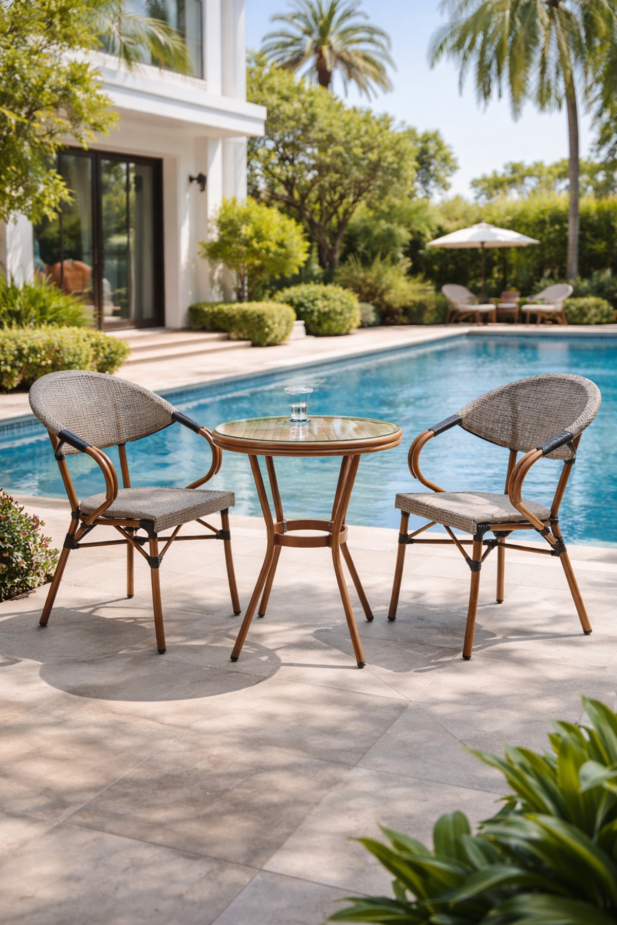 Bàn ghế giả mây