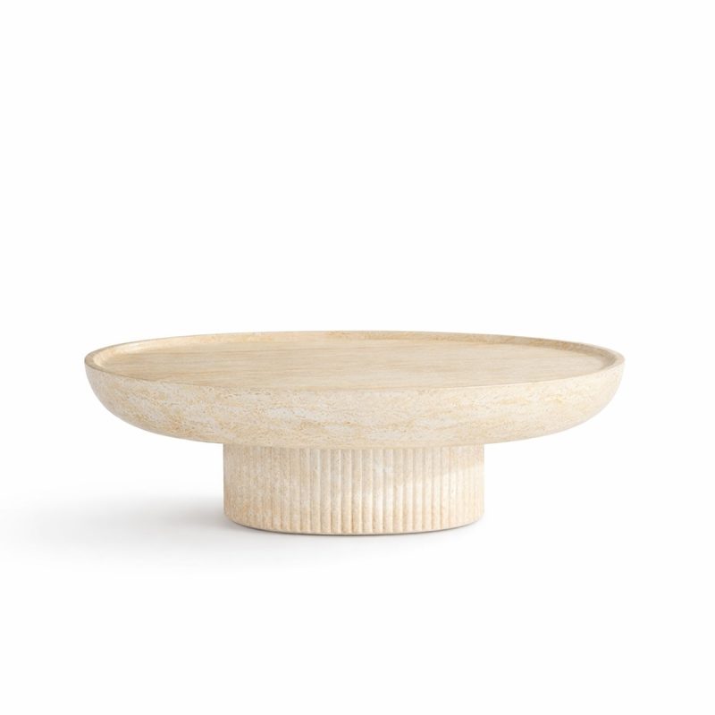 Bàn Sofa Hiệu Ứng Đá Travertine