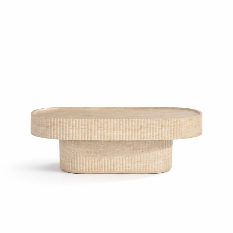 Bàn Sofa Hiệu Ứng Đá Travertine