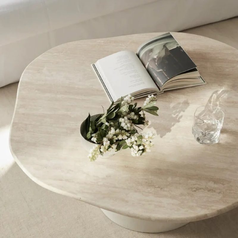 Bàn Sofa Hiệu Ứng Đá Travertine Là Gì