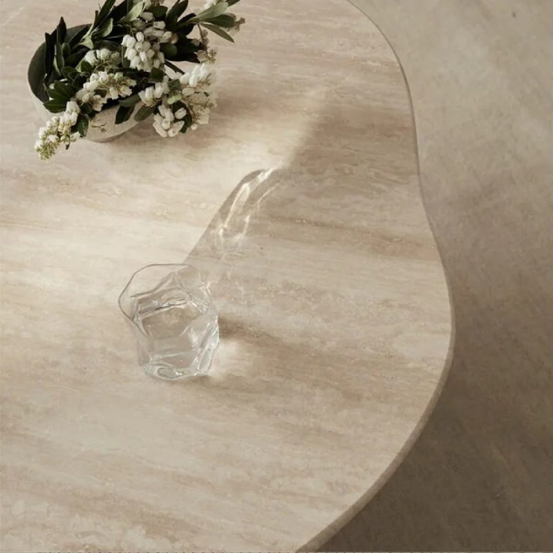 Bàn Sofa Hiệu Ứng Đá Travertine Là Gì
