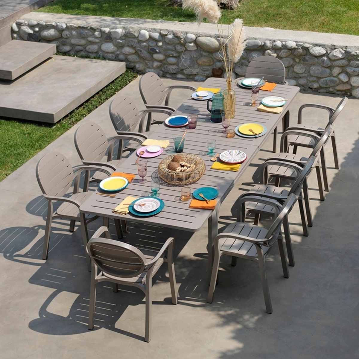 Bộ bàn 10 ghế ngoài trời