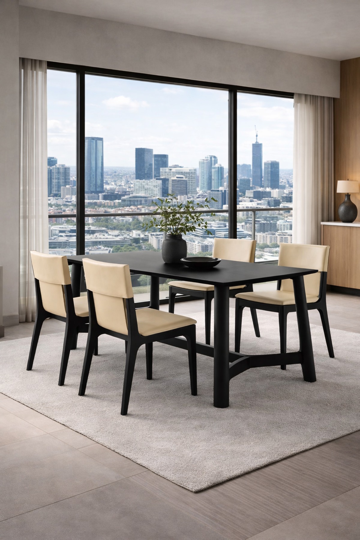 Bộ bàn ăn 4 ghế sang trọng cho nhà phố