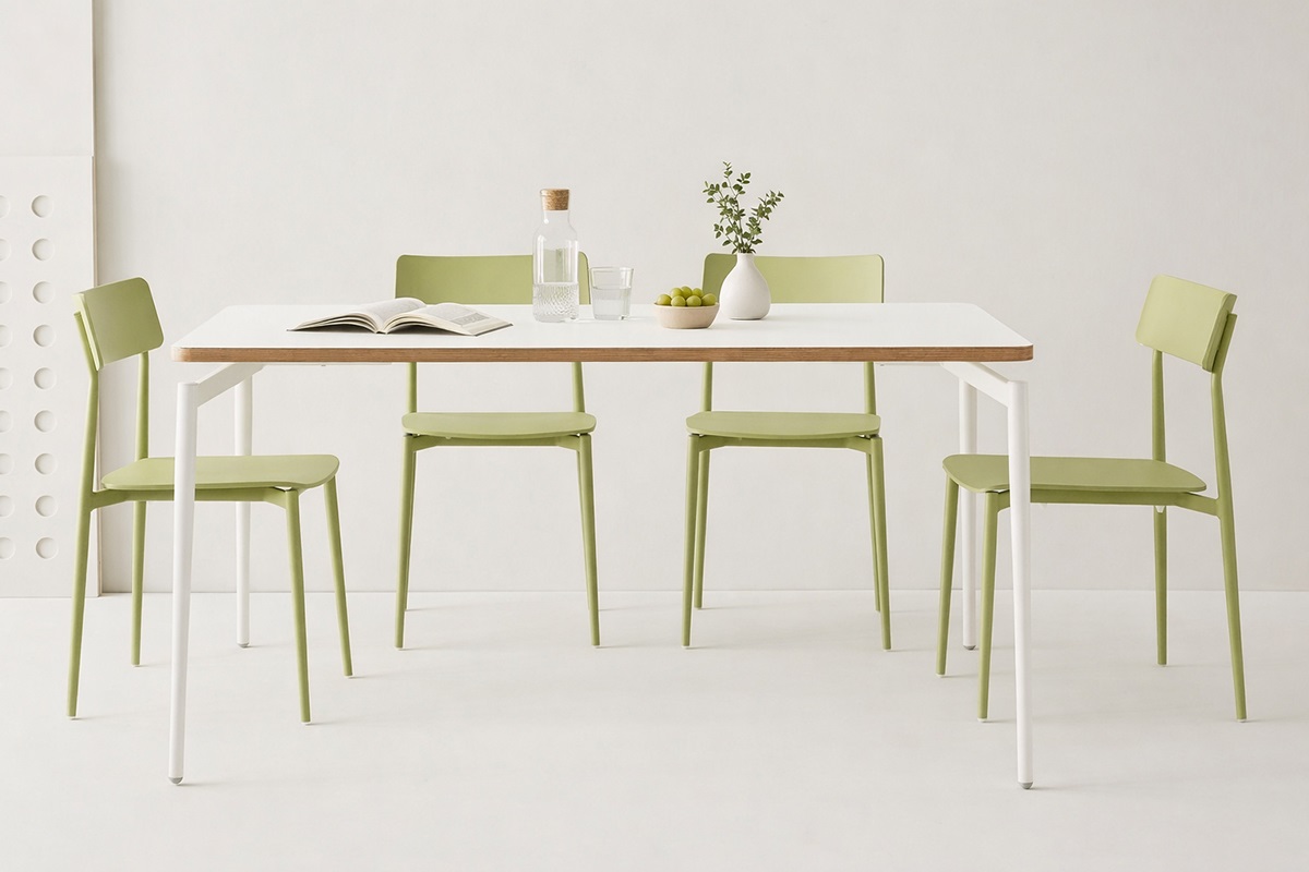 Bộ bàn ăn tối giản 4 ghế hiện đại