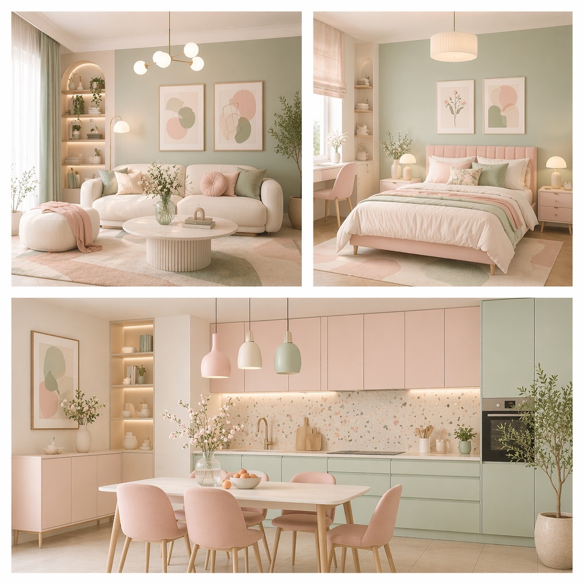 Gam màu pastel hiện đại