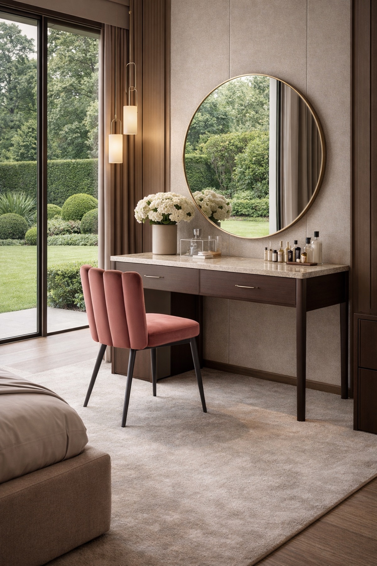 Ghế bàn trang điểm phòng ngủ sang trọng