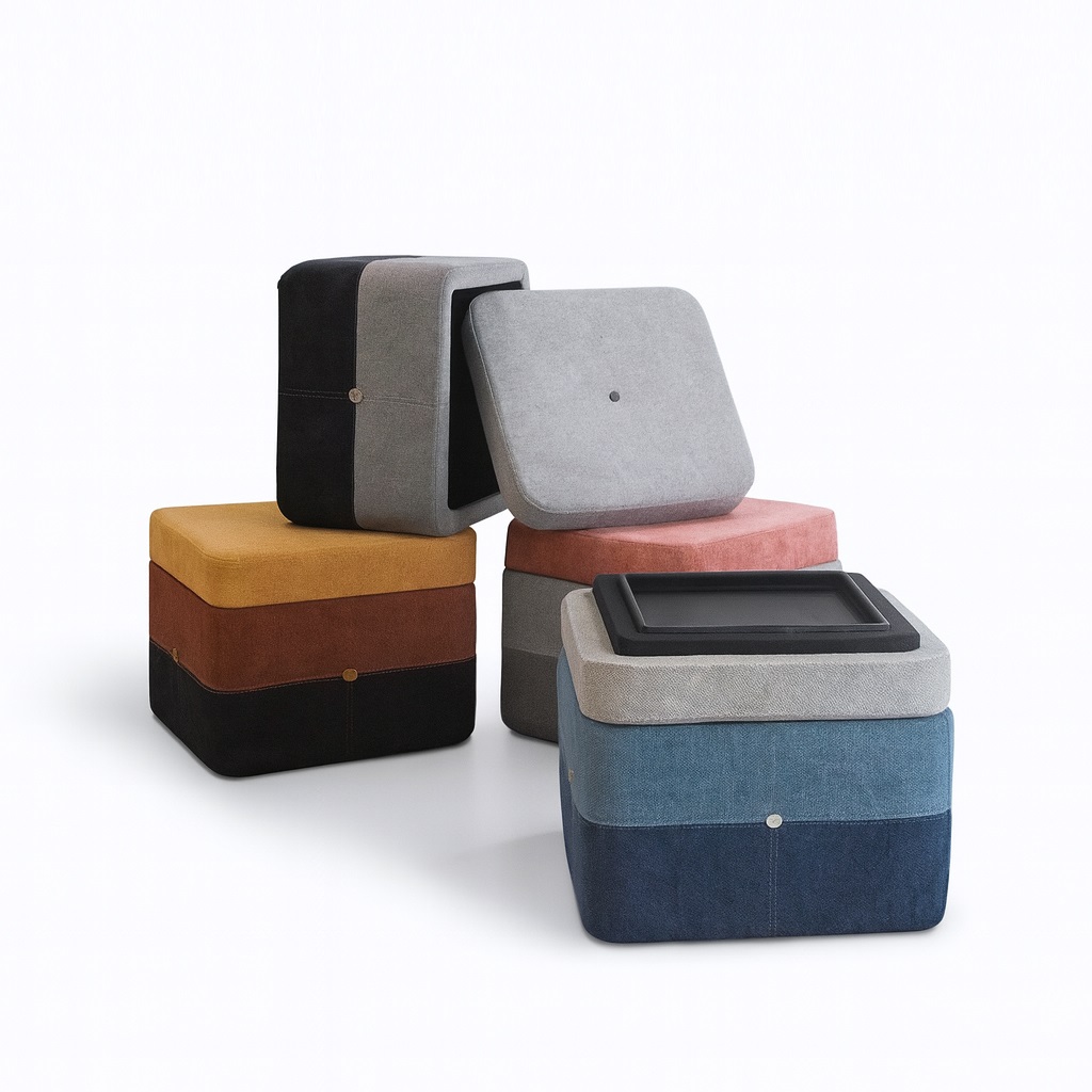 Ghế Đôn Bàn Trang Điểm Có Ngăn Chứa Đồ