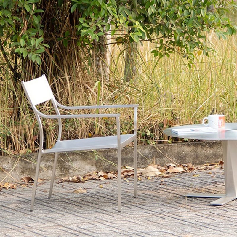 Ghế sân vườn inox