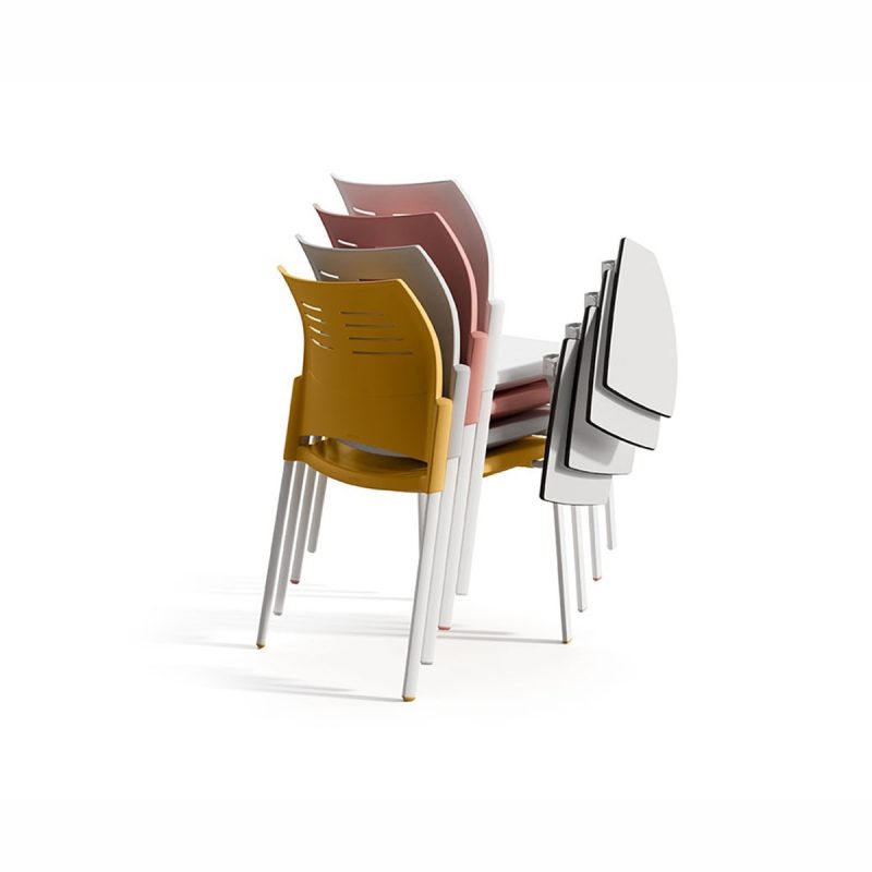 Ghế training có bàn xếp chồng