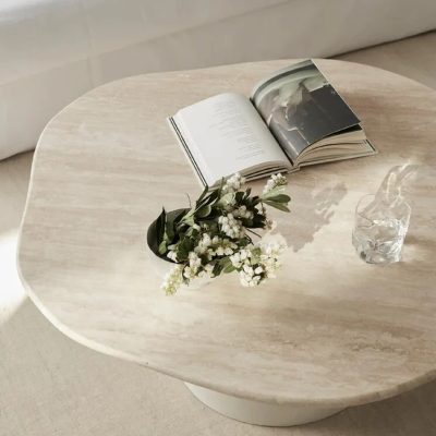 Bàn Sofa Hiệu Ứng Đá Travertine