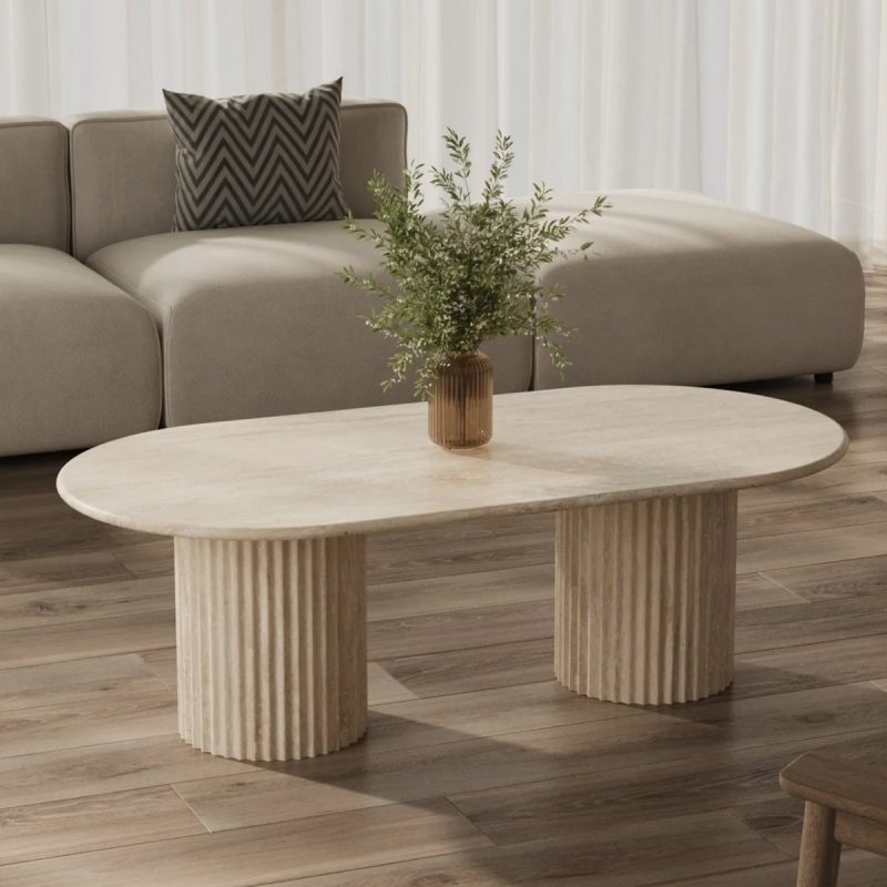 Ưu Điểm Của Bàn Sofa Hiệu Ứng Đá Travertine