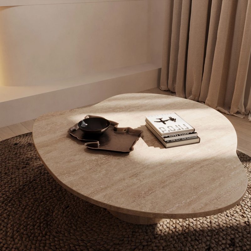 Ưu Điểm Của Bàn Sofa Hiệu Ứng Đá Travertine