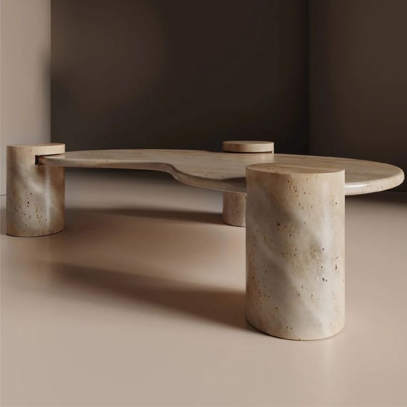 Ưu Điểm Của Bàn Sofa Hiệu Ứng Đá Travertine