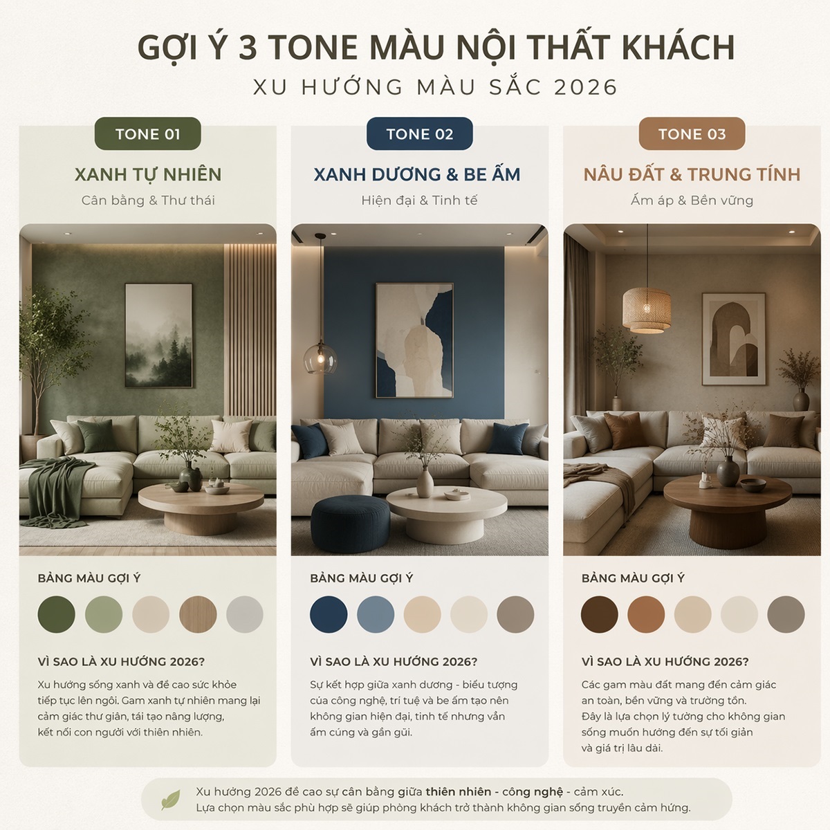 Màu sắc nội thất phòng khách