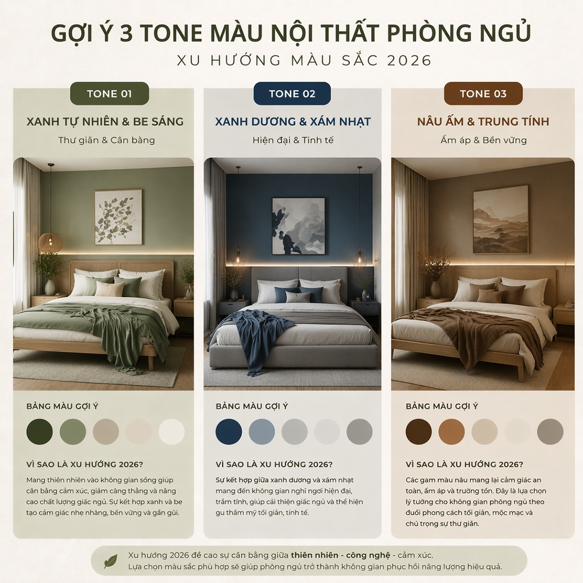 Màu sắc nội thất phòng ngủ