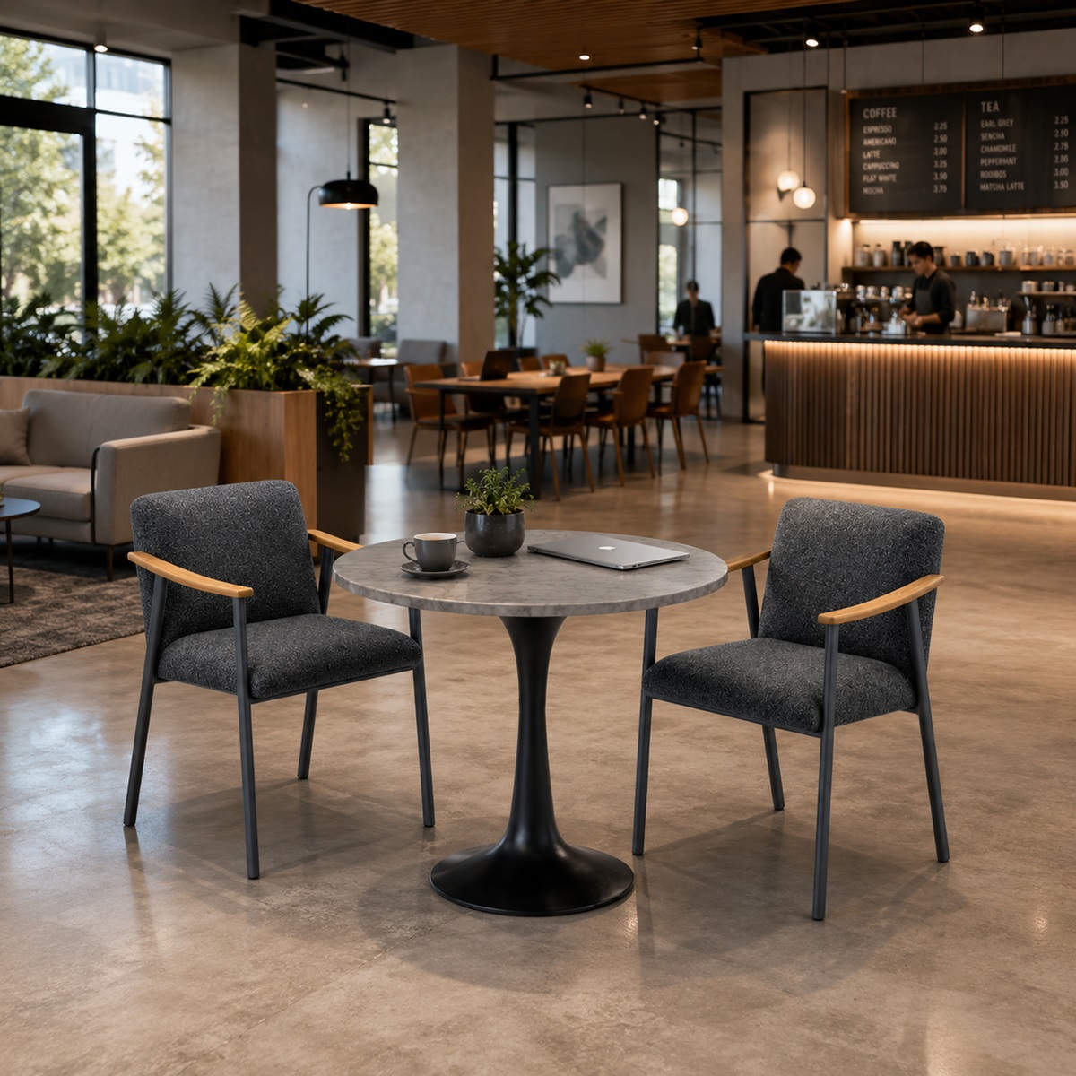 Bàn cafe mặt đá tròn cao cấp