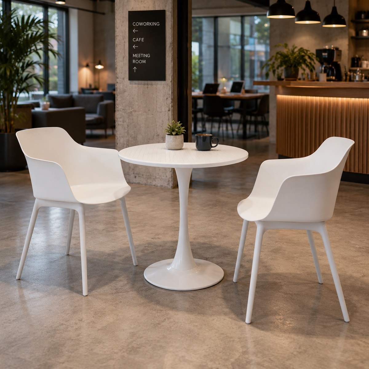 Bàn cafe tròn hiện đại