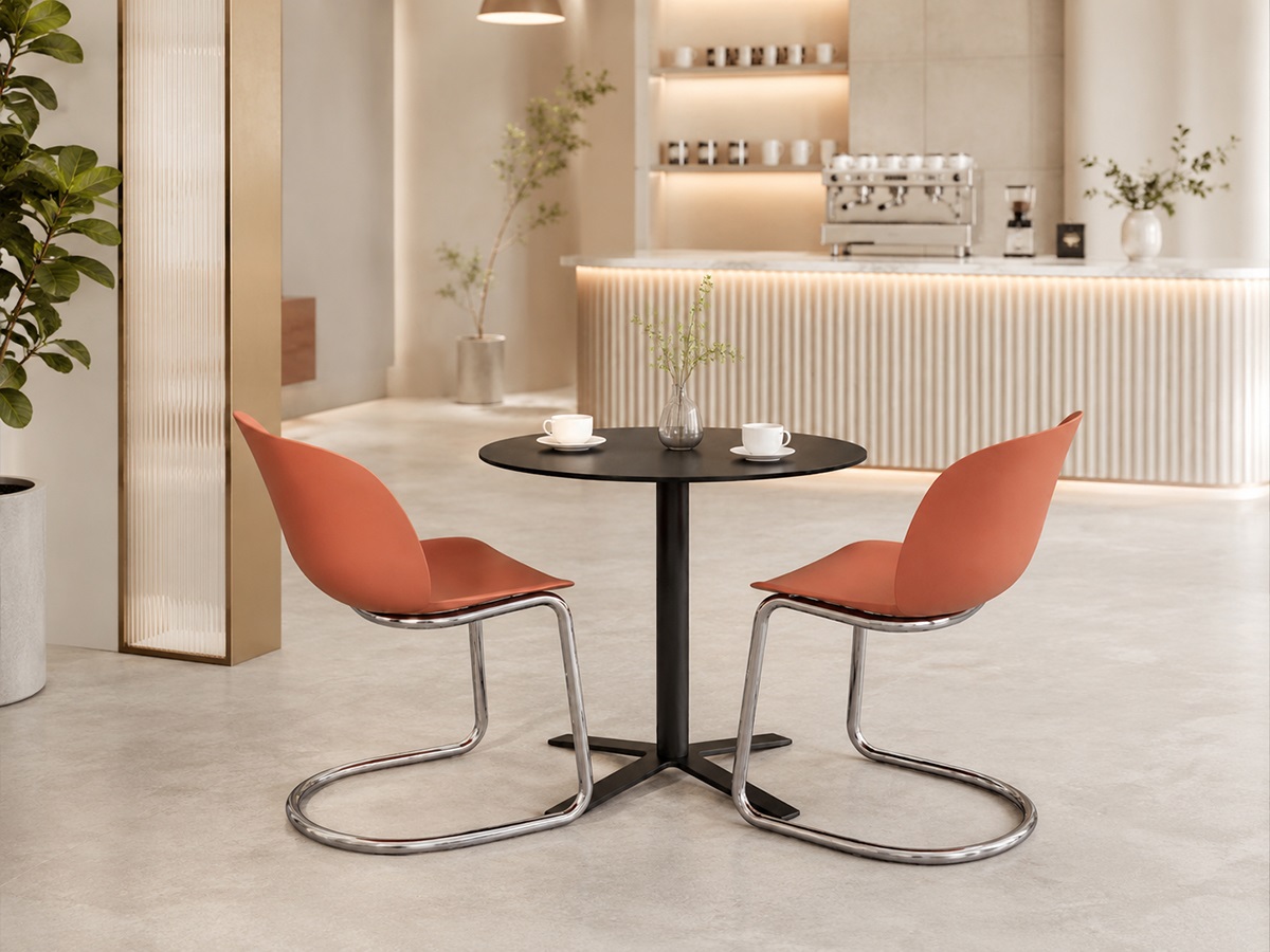 Ghế cafe chân quỳ hiện đại