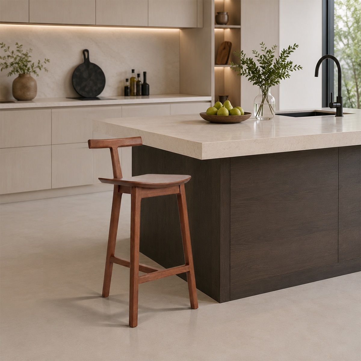 Ghế quầy bar gỗ tự nhiên