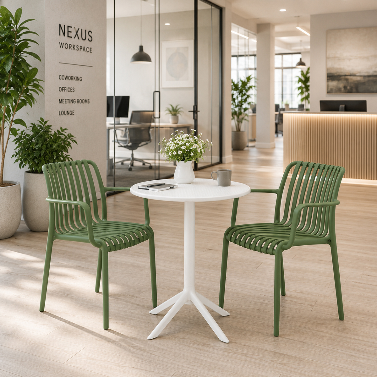 Bộ bàn ghế tiếp khách nhựa đúc