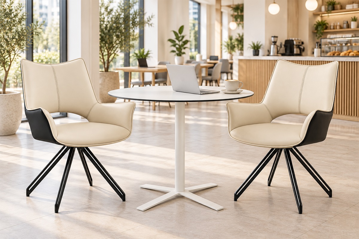 Ghế Cafe Nệm Da PU Chân Xoay MD-WC4351