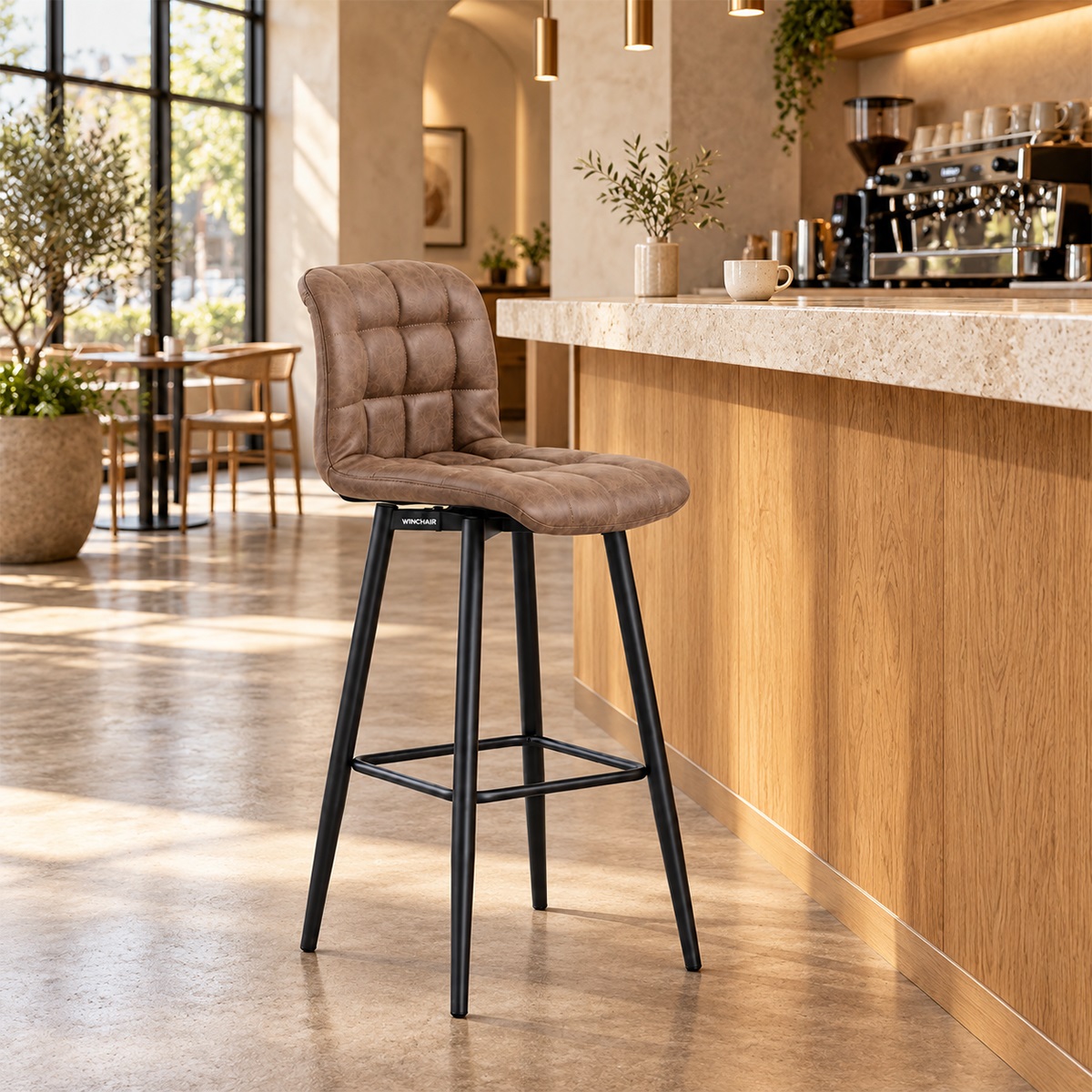 Ghế Bar Cafe Nệm Da Chân Sắt MD-WC4369