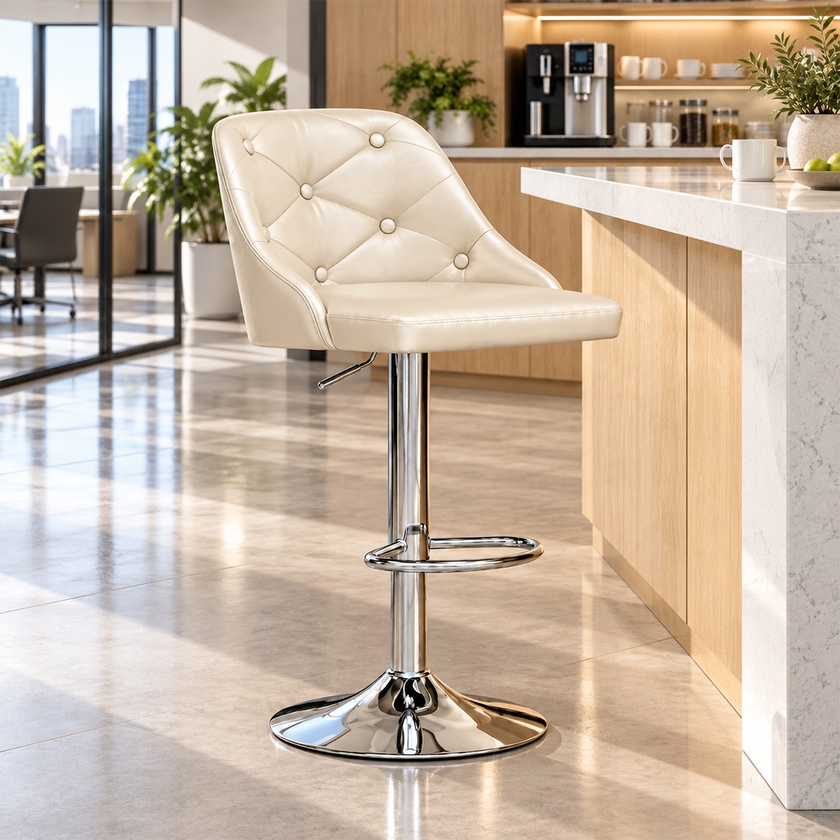 Ghế Bar Xoay Nâng Hạ Nệm Da PU MD-WC4361