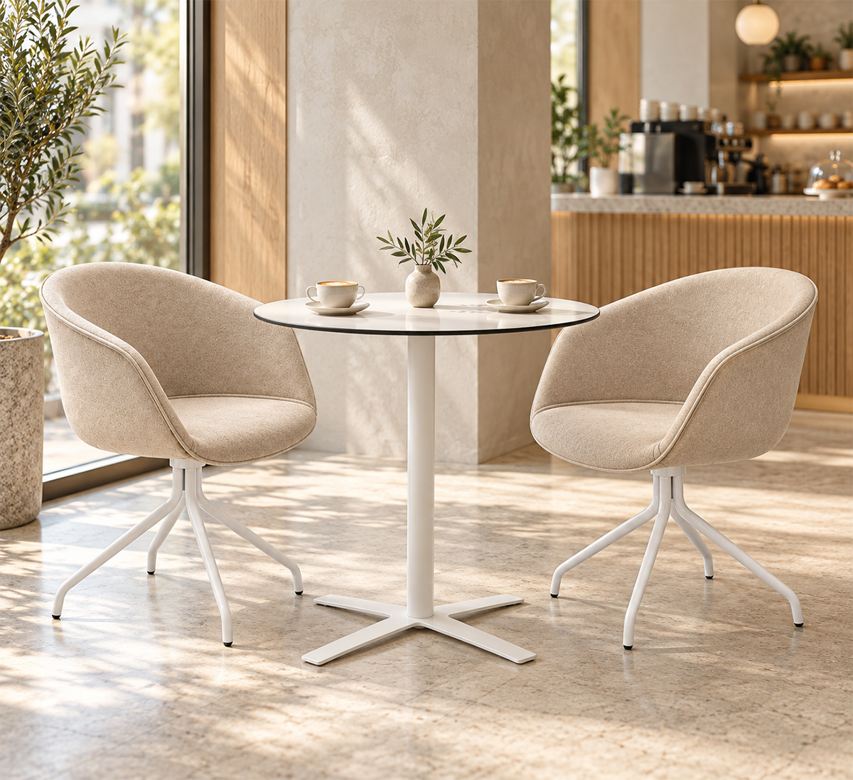 Ghế Cafe Hiện Đại Nệm Vải Chân Sắt RPB-WC4400