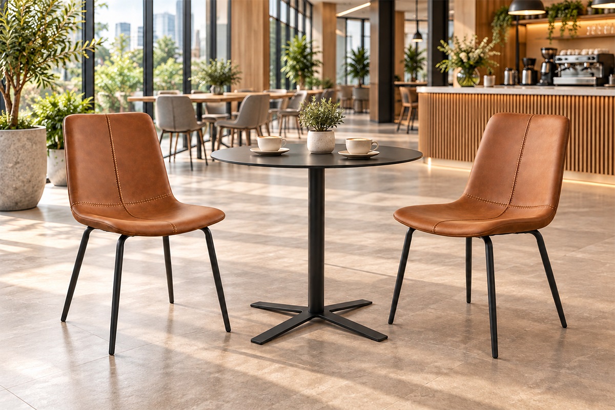 Ghế Cafe Nệm Da Chân Sắt MD-WC4339