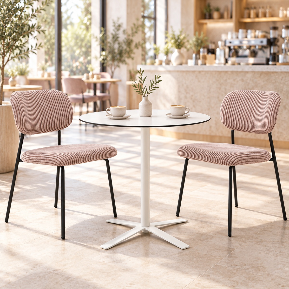 Ghế Cafe Nệm Vải Chân Sắt MD-WC4341