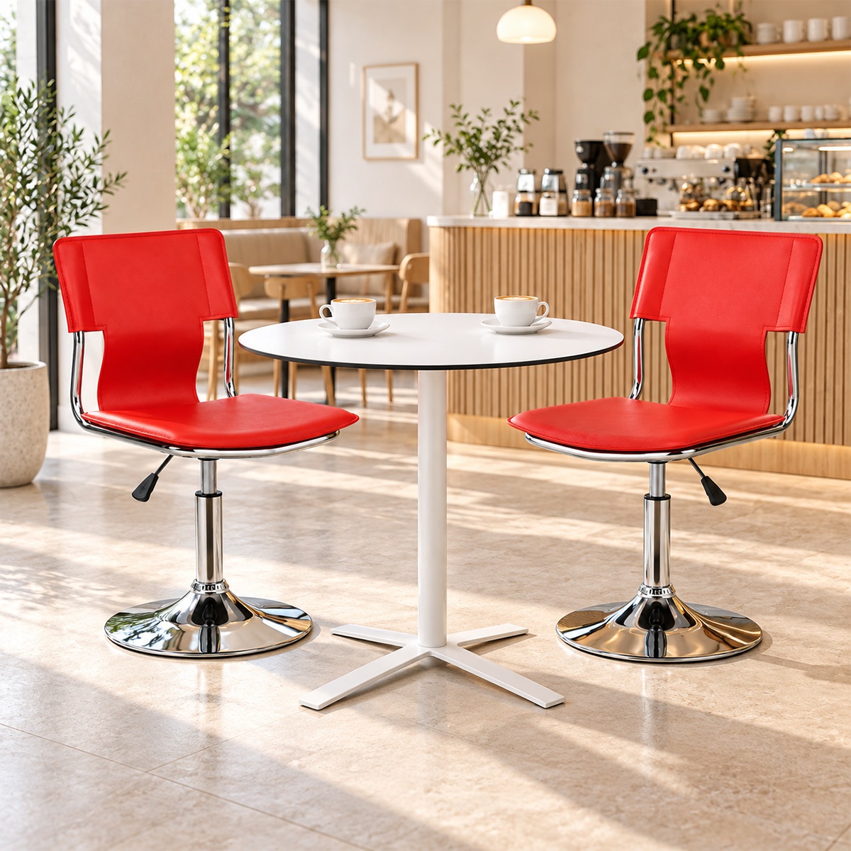 Ghế Cafe Xoay Nâng Hạ Nệm Da PVC MD-WC4377